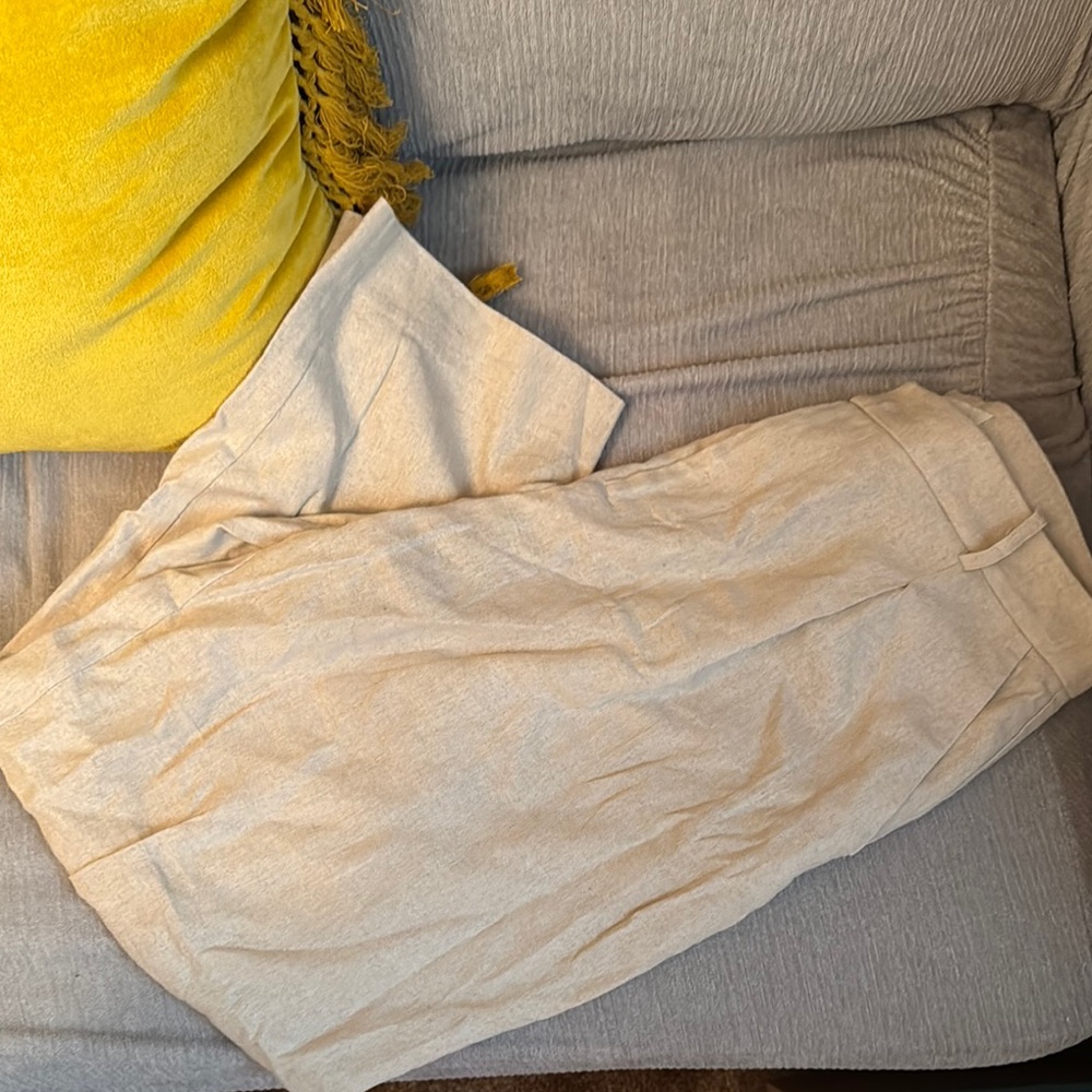 Zara Cream Chinos Relaxed Fit